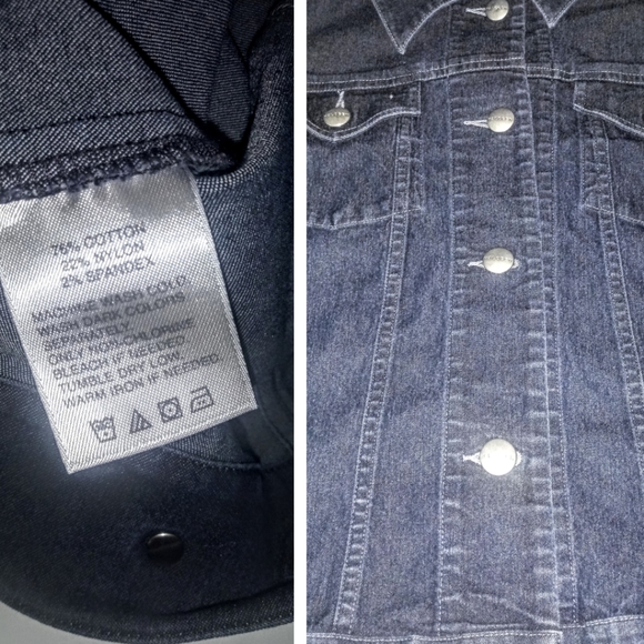 Halogen Dark Indigo Classic Denim Jacket - Picture 4 of 5